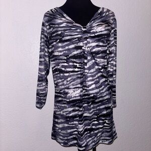 Stylish Black and Gray Women's Blouse